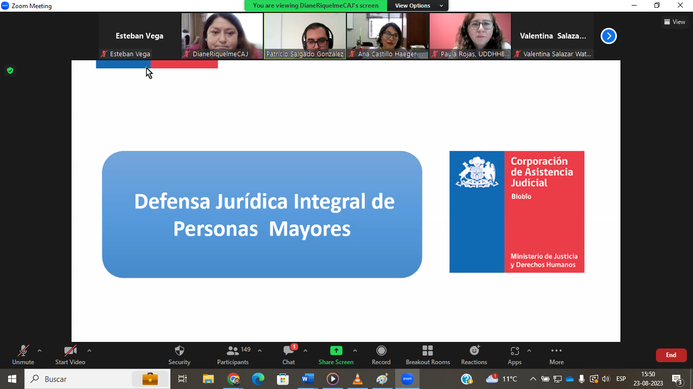 Profesionales de CAJ Biobío participan en exitosa jornada de sensibilización sobre la atención a personas Mayores